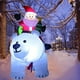 thumbnail image 3 of Papá Noel inflable navideño de 6.5 pies monta un oso polar Leyfeng  Decoración navideña, 3 of 7