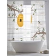 thumbnail image 5 of Bees Branches Sheer Curtains 84 Inch Length 2 Panels Set, Farmhouse Spring Botanical Wooden Voile Window Treatment Rod Pocket Curtains Sheers Drapes for Bedroom/Living Room/Kitchen 52"x84"x2, 5 of 7
