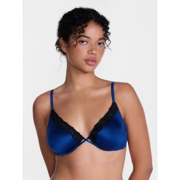 Joyspun Women's Shine and Lace Underwire Bra, Sizes 36C-40DDD