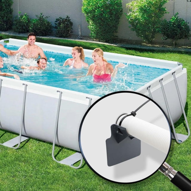 Soporte de montaje de fijación de tubería de piscina de versión baja para Intex Bestway negro Sywqhk Libre de BPA
