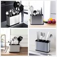 thumbnail image 3 of Stainless Steel Kitchen Utensil Holder with 4 Divided Compartments, 3 of 5