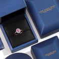 thumbnail image 5 of Gem Stone King 10K Rose Gold Ring Oval Pink Moissanite Created Sapphire (1.14 Cttw), 5 of 6