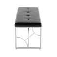 thumbnail image 6 of LumiSource Silver Metal, Black PU Constellation Bench, 6 of 6