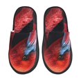 thumbnail image 1 of Fotbe Closeup Red Flamingo Portrait Pantuflas Peludas para Mujer con Estampado, Zapatillas de Peluche, Zapatos de Invierno para Casa, Uso Interior y Exterior-Large, 1 of 8