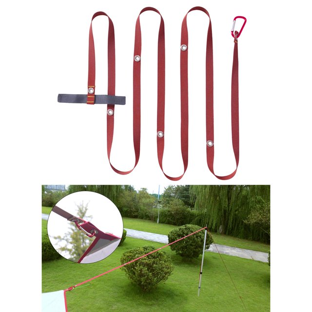 300cm Carpa Extensión Cinturón Cuerda de acollador Cuerda resistente al rojo Cola Cinturón de extensión de tienda