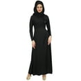 thumbnail image 2 of Bimba Women's Full-Sleeve Black Muslim Clothing Abaya Maxi Dress With Hizab-8, 2 of 4