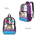 thumbnail image 2 of SEANATIVE Clear PVC Backpack for Kids Boys Girls Transparent Bookbag See Through School Daypack Middle High School Backpacks Rucksack Schoolbag, Cartoon Dog Paint Palette Print Violet, 2 of 7