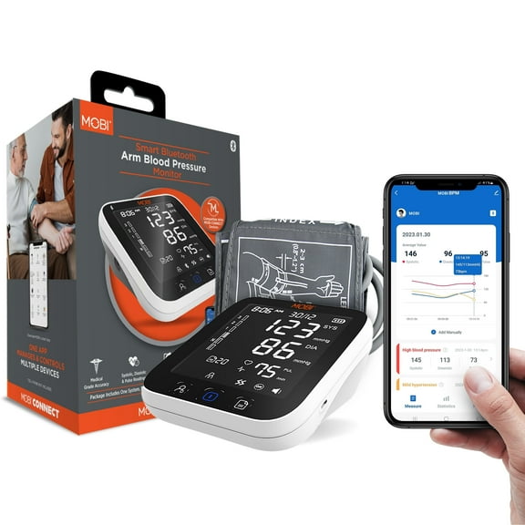MOBI Connect Smart Bluetooth Upper Arm Blood Pressure Monitor Automatic Blood Pressure Machine