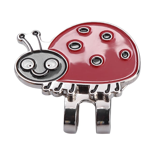BRI Clip duradero para gorra de golf de acero inoxidable con marcador de bola magnético, accesorio Ladybug