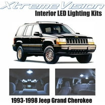 XtremeVision Interior LED for Jeep Grand Cherokee 1993 - 1998 Cool White Interior LED Kit/Installation Tool (9 Pieces)