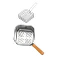 thumbnail image 3 of Mini olla de freidora de freidora para cocinar manejo cómodo freír multifuncional con canasta al aire libre para guisos papas fritas y papas fritas, 3 of 8