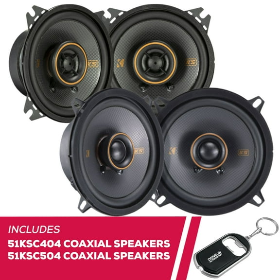 New Kicker KS-Series 51KSC404 4" Coaxial Speakers & 51KSC504 5.25" Coaxial Speakers