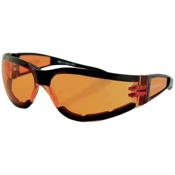 Shield II Sunglass, Black Frame, Amber Lens