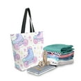 thumbnail image 2 of FORMRS Womens Canvas Tote Bag with Zipper Inner Pocket Shoulder Handbag, Pink Skates, 2 of 7
