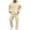 Beige-20914LL, variant on Fleece Men's Sweatshirt Suit 2 Piece Outfit Solid Color Oversized Sweatshirt Cargo Jogger Sweatpants Fall Winter Warm Men Sweatsuits Sets Light Purple L