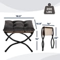 thumbnail image 2 of Taburete otomano plegable HollyHome, 38 cm, tapizado, 2 of 9