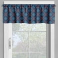 thumbnail image 2 of Ambesonne Nordic Window Valance, Vintage Snowflake Motifs, 54" X 18", Blue Beige Scarlet, 2 of 5