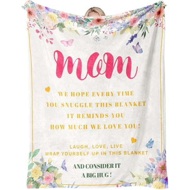 LHSHID Gifts for Mom Mom Gifts Birthday Gifts for Mom Mom Birthday Gifts Mom Gift from Daughter Son Best Mom Gifts for Christmas Valentine's Day Mothers Day Mom Blanket 40"x50"