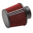 thumbnail image 1 of Edelbrock Air Filter 43651 Red; Round Tapered; 6.50 Inch Height; 3.00 Inch Inlet; With Chrome Top And Base, 1 of 2