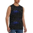 thumbnail image 2 of Balery Mathematica Science Men's Sleeveless Muscle Shirts Workout Tank Top, Moisture Wicking, Odor Protection-Small, 2 of 8