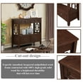 thumbnail image 3 of Console Table, Pine Wood Console with 4 Storage Drawers & Storage Shelf, 36'' Buffet Sideboard Sofa Table Dining Room Entry Way End Table for Entryway Living Room Bedroom Hallway (Espresso), 3 of 14