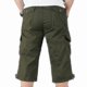 thumbnail image 3 of Mens 3/4 Long Length Elasticated Shorts Waist Cargo Combat Three Quarter Pants -GSL, 3 of 4