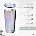 thumbnail image 6 of Kll Fish Scale1 Stainless Steel Vacuum Insulated Coffee Cup 20 Oz Insulated Travel Mug Water Cup With Leak-Proof Straw Lid & Flip Lid,1 Metal Straws,1 Cleaning Brush, 6 of 8