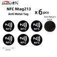 thumbnail image 1 of 6 uds NFC Ntag213 Ntag215 Ntag216 etiqueta adhesiva Ntag 213 13,56 MHz etiqueta Universal RFID Token Patrol ultraligero para acceso directo, etc. Tan Jianjun  unisex, 1 of 2
