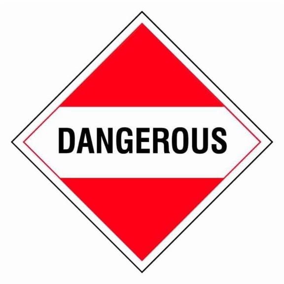 Stranco DOT Container Placard,10-3/4" W,PK10 DOTP-0036-V10