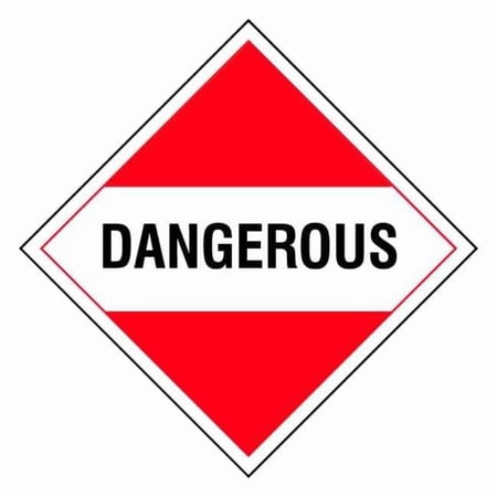Stranco DOT Container Placard,10-3/4" Label W DOTP-0036-PS