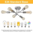 thumbnail image 2 of Labymos Tomshine 6 Lights Semi Flush Mount Ceiling Lamp Retro Close To Ceiling Light Fixtures, 2 of 7
