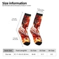thumbnail image 5 of Yiaed Red Leaf Flame Fox Print Great elasticity Crew Socks Sports socks for Men and Women, 5 of 5