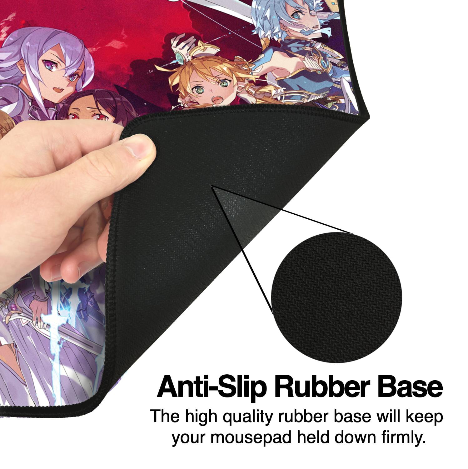 Sword Art Online Anime Gaming Mousepad, Large Extended Desk Mat with Character Design
