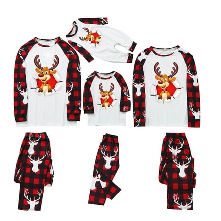 

2023 Holiday Christmas Pajamas Family Matching Pjs Set New Style Xmas Jammies for Couples Youth Babies Outfit Photoshoot in Game Movie Night