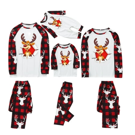 

2023 Holiday Christmas Pajamas Family Matching Pjs Set New Style Xmas Jammies for Couples Youth Babies Outfit Photoshoot in Game Movie Night