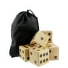 Get Out!â„¢ Giant Yard Dice 6-Pack Set â€“ Jumbo Outdoor Lawn Game Wooden Big Dice