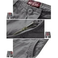 thumbnail image 2 of Matchstick Men Loose Solid Cargo Shorts with 8 Pockets, 2 of 7