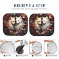 thumbnail image 5 of Kdxio Flower Cat Couple Print 2-Piece Sun Shade Front Windshield - Foldable Car Front Window Sunshades for Most Sedans SUV Truck, 5 of 6