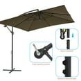 thumbnail image 3 of CHYVARY 8.2 x 8.2ft Patio Offset Umbrellas Outdoor Hanging Market Patio Umbrella, 50+ UV Protection Cantilever Outside Umbrellas for Yard, Pool and Deck,Taupe, 3 of 6
