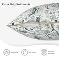 thumbnail image 3 of KLL Vintage Sailboats Decorative Throw Pillow Covers Velvet Soft for Couch Sofa Bedroom Living Room Outdoor (No pillow core)- 20"x20", 3 of 5