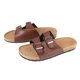 thumbnail image 4 of Sandalias de verano para hombre, estilo informal para exteriores, talla 42, de piel sintética marrón, con hebilla ajustable, 4 of 8