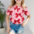 thumbnail image 2 of Gerichy Girls Graphic Print T-Shirt Valentine's Day Cute Printed Girls Round Neck T-Shirt Top Half Sleeve Printed Tees, 2 of 5
