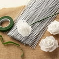 thumbnail image 3 of Juvale 18 Gauge Wire Stems - White, 300-Pack, 16 in - Pre-Cut Floral & Craft Wire for Bendable Stem Shaping, 3 of 6