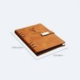 thumbnail image 3 of ROLKFUK A5 Loose Leaf Notebook, 200 Pages Thick Paper, Faux Leather Binder, Detachable Refillable, 360° Flip Flat Lay, Brown - for Work, Study, Journal & Planning, 3 of 9