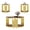 Round-Brown, variant on End Tables for Living Room Set of 3, Holaki Modern Rectangle Tempered Glass Coffee Table with 2 Square End Table, Coffee Table Set with Stainless Steel Irregular Legs for Home Apartment Office
