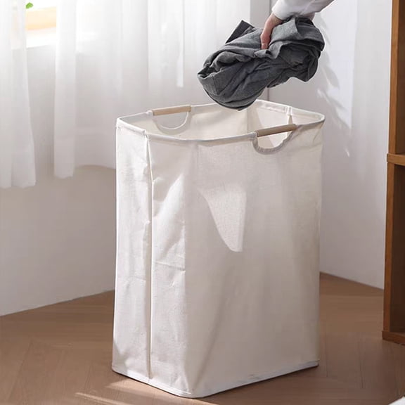 Fabric Laundry Hamper with Handles, Collapsible Laundry Basket for Clothes Storage, Large Capacity Laundry Organizer for Home, Bedroom and Bathroom