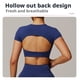 thumbnail image 5 of Conjuntos de entrenamiento for mujer, 2 piezas, sujetador deportivo, camiseta sin mangas, polainas de cintura alta, gimnasio, Yoga, ropa activa, Top de entrenamiento for mujer, 5 of 7