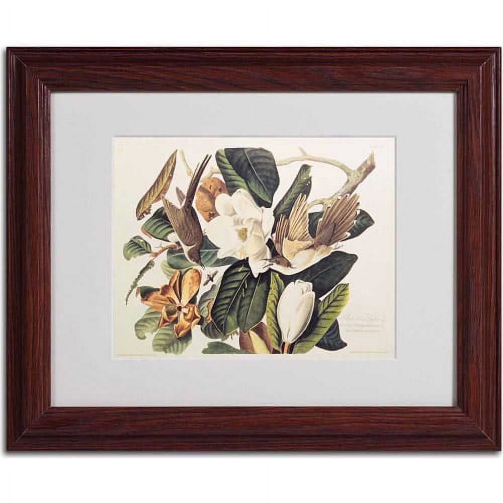 Trademark Fine Art "Black-Billed Cuckoo" Canvas Art by John James Audubon, Wood Frame