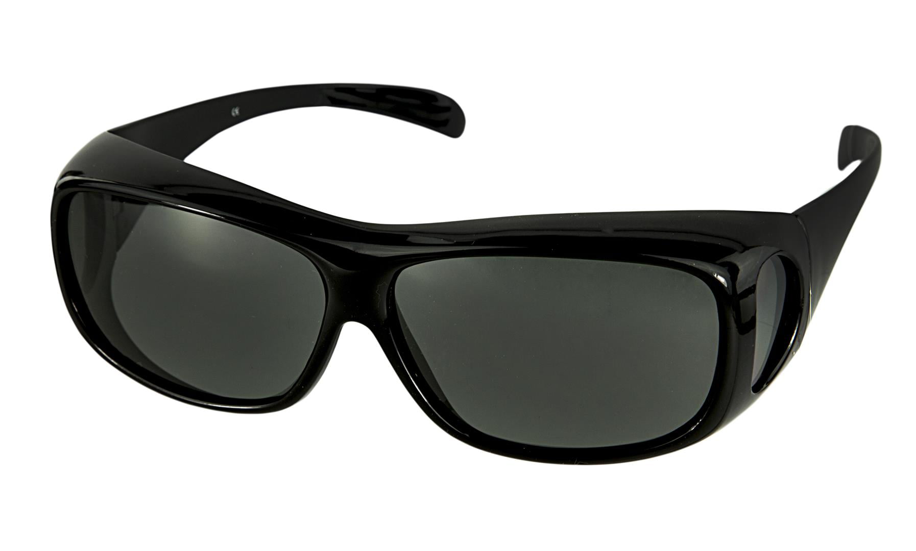 LensCovers Sunglasses Wear Over Prescription Glasses Extra Small Black Polarized 