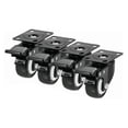 thumbnail image 4 of Ruedas de placa plana de 4 piezas, ruedas de ruedas silenciosas con rodamientos dobles de gran capacidad de carga de 2 pulgadas, 4 of 5